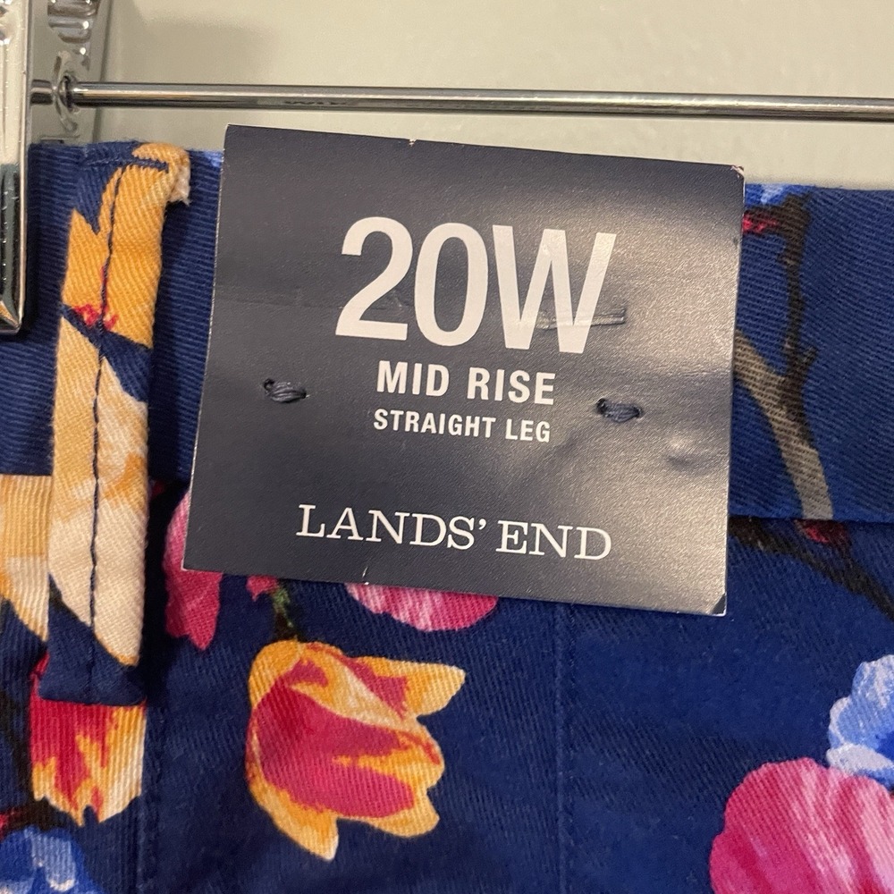 Lands End NWT Flower Straight Leg Stretch Pants‎ Sz 20W - Picture 4 of 7
